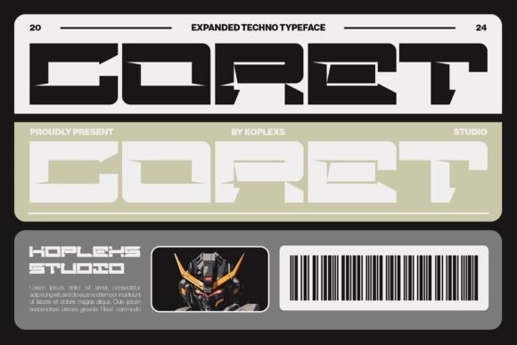 Coret: A Futuristic Display Font for Modern Design