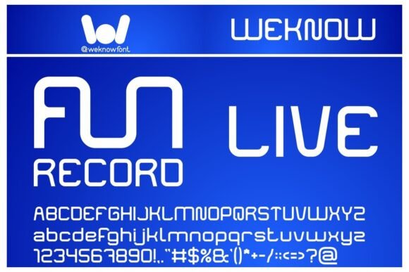 Meet Funrecord Live: Your Passport to a World of Sleek, Tech-Inspired Typography